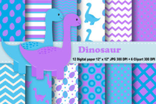 Dinosaur Digital Paper & Patterns: Creative Resources for Crafters, Educators, and Designers
