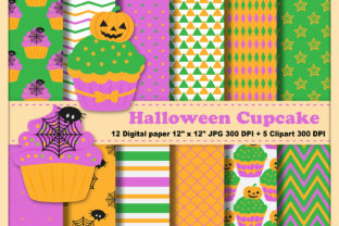 Halloween Cupcake Digital Paper