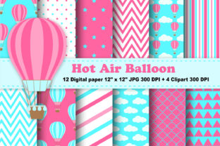 Hot Air Balloons: Whimsical & Timeless Digital Paper Patterns