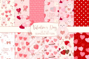 Valentine's Day Seamless Pattern Digital Papers