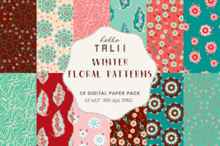 Winter Florals Digital Paper